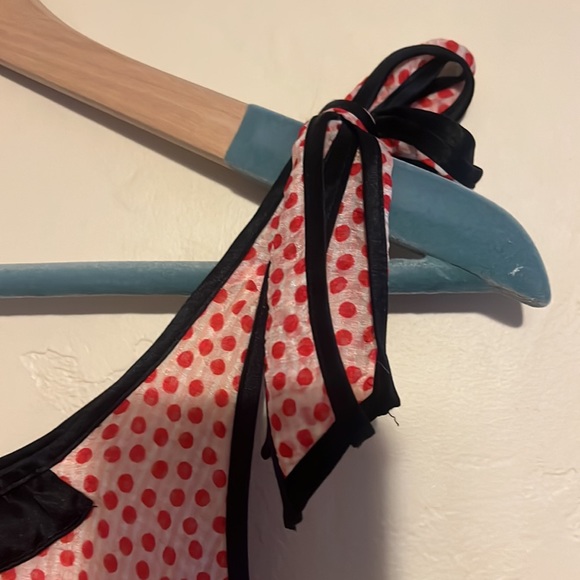 ♥️ MARC JACOBS ♥️ 💯 Silk Sleeveless Dress White & Red Polka Dot Ruffles 2 XS - Picture 5 of 9
